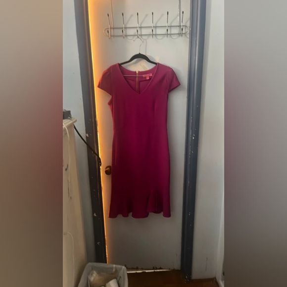 Betsey Johnson Fuchsia Midi Dress - Picture 1 of 5